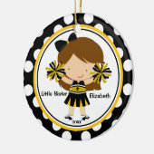 Cute Cheerleader Little Sister kerst Ornament (Links)