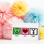 Cute Cheerled<br><div class="desc">Peace Love et Cheerleaders. Pom-pom girl de saut mignon tenant pom poms.</div>