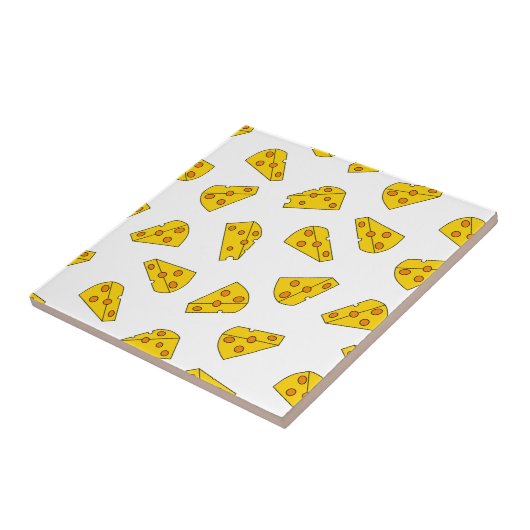 Cute Cheese Pattern Tegeltje (Zijkant)