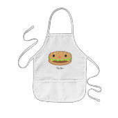 Cute Cheeseburger Cartoon Kinder Schort (Voorkant)