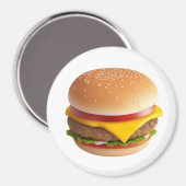 Cute Cheeseburger Cartoon Magneet (Voorkant / Achterkant)