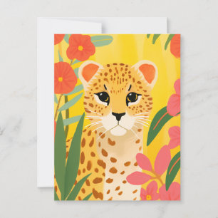 Cute Cheetah Briefkaart