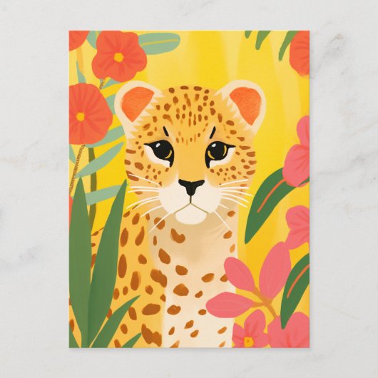 Cute Cheetah Briefkaart (Voorkant)