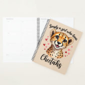 Cute Cheetah Lover Faune Art avec accents de coeur (Devant avec enveloppe)
