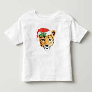 Cute Cheetah Safari Kerstman Kerst Costuum Team Kinder Shirts
