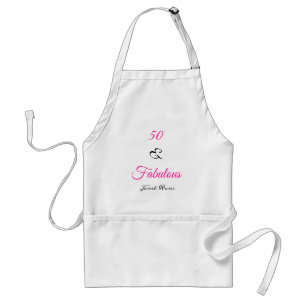 Cute Chef 50 en Fabulous Pink Name Apron Standaard Schort