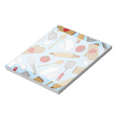 Cute Chef/Cook Love Pattern Blue Notitieblok (Gedraaid)