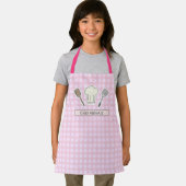 Cute Chef Cooking Personalized Pink Gingham Schort (Insitu)