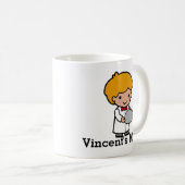 Cute Chef met Bow-Stropdas en dienblad Koffiemok (Voorkant rechts)