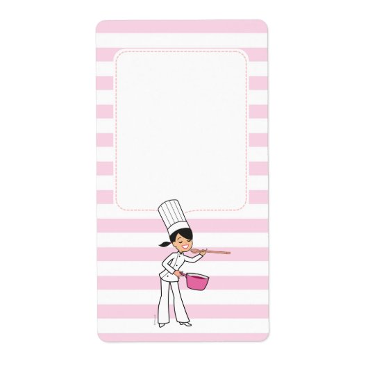 Cute Chef Motif Canning Jar Étiquette (Devant)