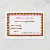 Cute Chef Pet Visitekaartje (Achterkant)