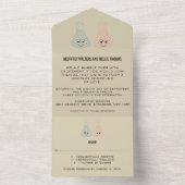 Cute Chemistry All in One Wedding Invite All In One Uitnodiging (Binnen)