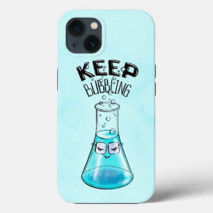 Cute Chemistry Funny Nerdy Lab Character iPhone 13 Hoesje