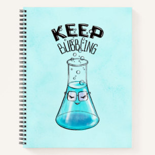 Cute Chemistry Funny Nerdy Lab Character Notitieboek