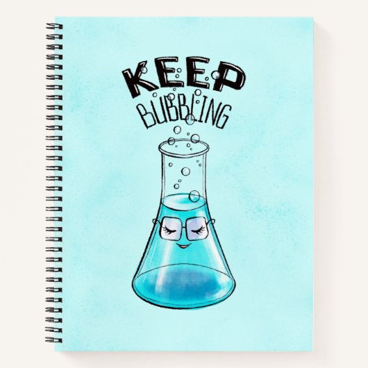 Cute Chemistry Funny Nerdy Lab Character Notitieboek (Voorkant)