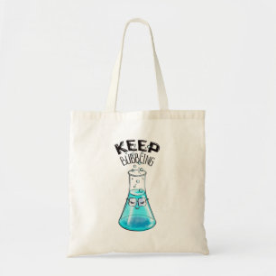 Cute Chemistry Funny Nerdy Lab Character Tote Bag