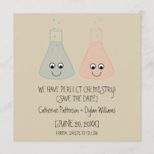 Cute Chemistry Save the Date Invite