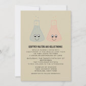 Cute Chemistry Wedding Invite Vertical Kaart (Voorkant)