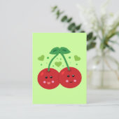 Cute Cherries Briefkaart (Staand voorkant)