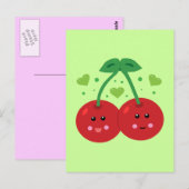 Cute Cherries Briefkaart (Voorkant / Achterkant)