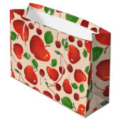 Cute Cherries Fruit Pattern Groot Cadeauzakje (Achterkant Gekanteld)