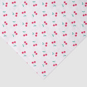 Cute Cherry Aesthetic Cherries Pattern White Tissuepapier (Detail)