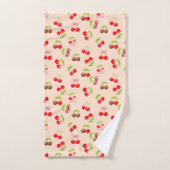 Cute Cherry and Bow Pattern Sweet Aesthetic (Serviette à main)