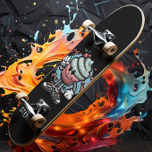 Cute Cherry Cupcake Aangepaste naam Skateboard