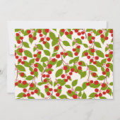 Cute Cherry Fruit Watercolor Pattern Personalized Notitiekaartje (Achterkant)