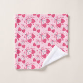 Cute Cherry Heart Towel Set | Sweet Retro Valentin (Gant de toilette)