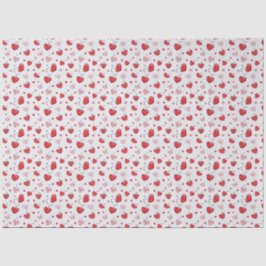 Cute Cherry Hearts Boho Scandinavian Valentine  Tissuepapier