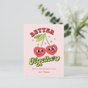 Cute Cherry Hearts Friends Better Together Briefkaart