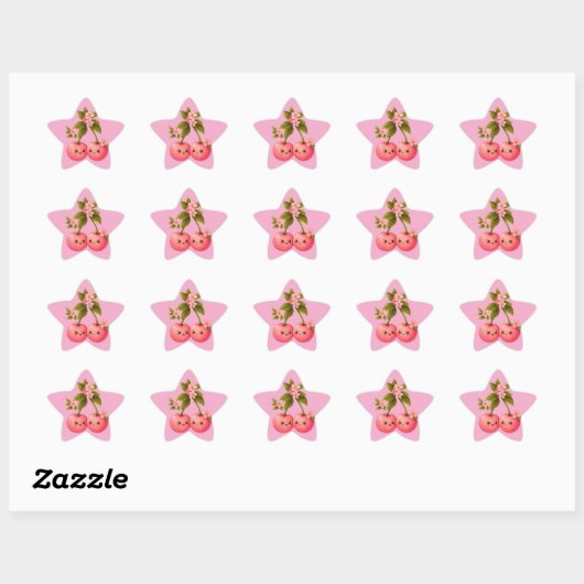 Cute Cherry Love Sticker (Feuille)