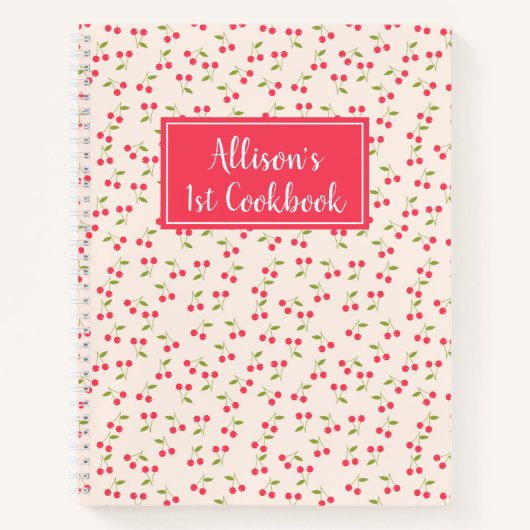 Cute Cherry Motif Kitchen Poem 1er livre de cuisin (Devant)