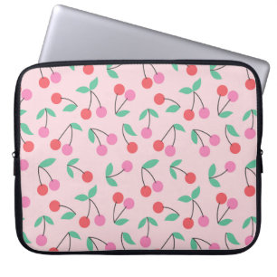 Cute cherry naadloos patroonontwerp.  illus laptop sleeve