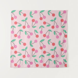 Cute cherry naadloos patroonontwerp.  illus wandkleed