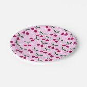 Cute Cherry Paper Plates Papieren Bordje (Gekanteld)