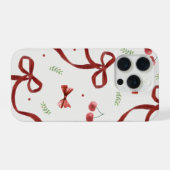 Cute Cherry & Red Ribbon Pattern Phone Case (Verso Horizontal)