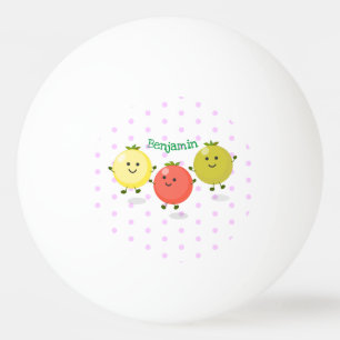 Cute cherry tomaten cartoon illustratie pingpongballen