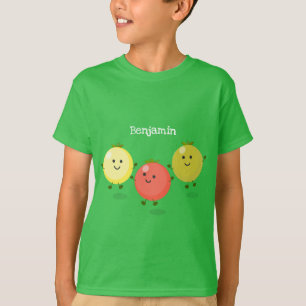 Cute cherry tomaten cartoon illustratie t-shirt