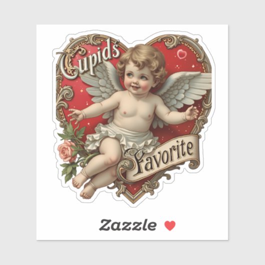Cute cherub valentine  sticker (Vel)