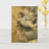 Cute Cherubs detail van een Annunctitie - Fine Art Kaart (Gele Bloem)