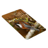 Cute Chestnut Backed Chickadee Songbird in Tree Magneet (Rechterzijde)