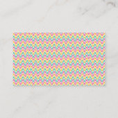 Cute Chevron Pattern Waterverf Apple Book Visitekaartje (Achterkant)