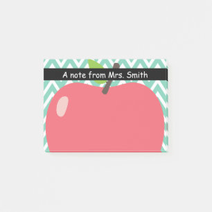 Cute Chevron Stripes Big Apple Teacher Post-it® Notes