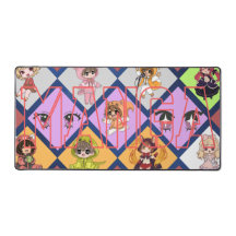 Cute Chibi Anime Karakters MANGA Patroon Muismat