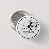 Cute Chibi Bee illustration Quote Ronde Button 3,2 Cm (Voorkant /achterkant)