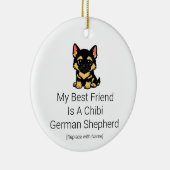 Cute Chibi Duitse Herdershond Puppy Baby Ornament (Rechts)