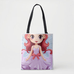 Cute Chibi Fee-engel Paarse Jurk Schoudertas Draagtas
