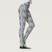 Cute Chibi Girl & Floral Pattern Leggings (Rechts)